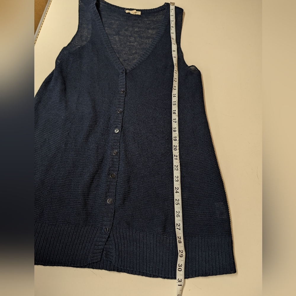 Eileen Fisher Linen Knit Vest - Picture 7 of 9